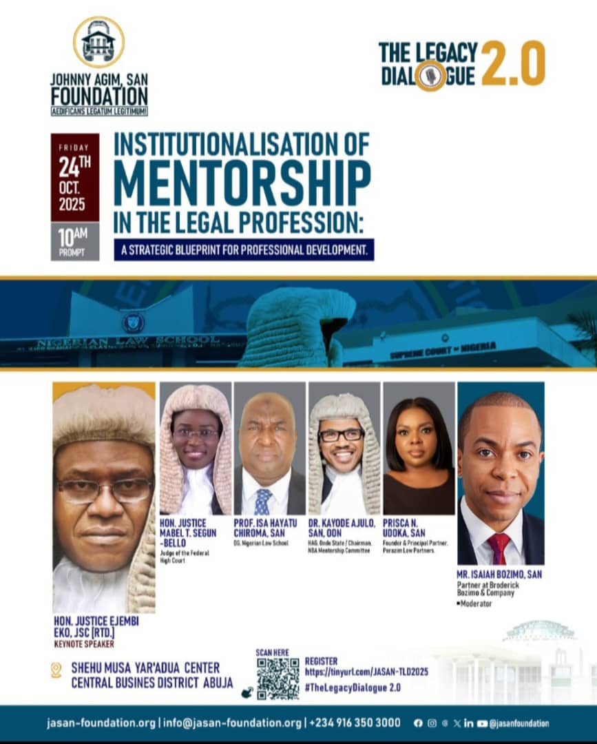 COMMUNIQUE ISSUED AT THE END OF THE LEGACY DIALOGUE 2.0 ORGANISED BY THE JOHNNY AGIM, SAN FOUNDATION [JASAN FOUNDATION] ON FRIDAY, 24TH  OCTOBER 2025